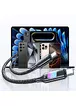 Дата кабель Usams US-SJ750 With Colorful Light TC Ser. Type-C to Type-C 100W (1.2m) Tarnish