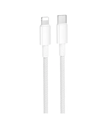 Дата кабель Borofone BX117 Source Type-C to Lightning 27W (1m) White