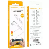 Дата кабель Borofone BX105 Corriente 60W Type-C to Type-C (1m) White