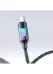 Дата кабель Usams US-SJ750 With Colorful Light TC Ser. Type-C to Type-C 100W (1.2m) Tarnish