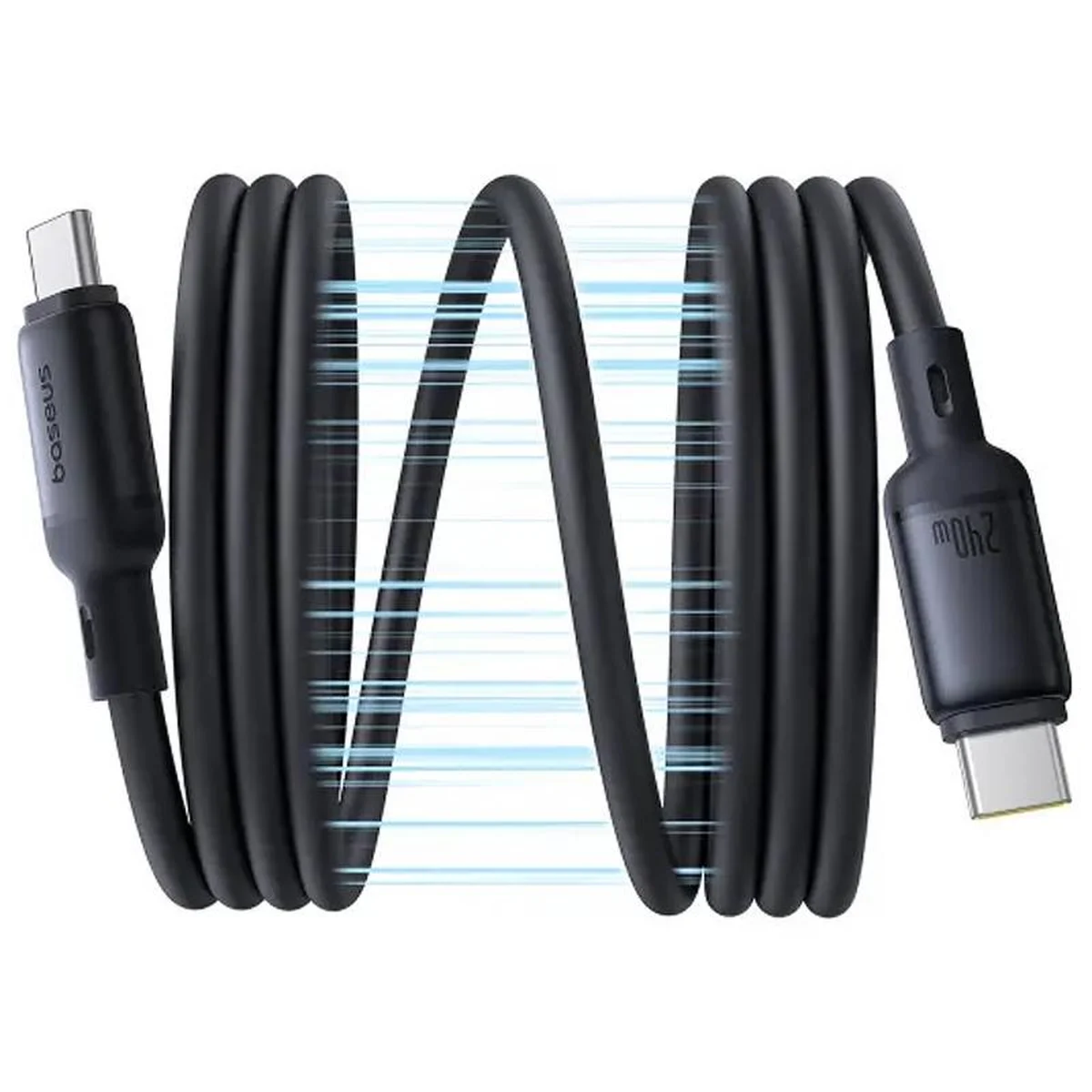 Дата кабель Baseus PicoGo Type-C to Type-C 240W (2m) (E04233) Cosmic Black