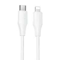 Дата кабель Hoco X124 Bien silicone Type-C to Lightning 27W (1m) White