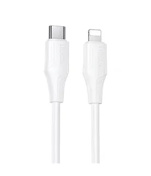 Дата кабель Hoco X124 Bien silicone Type-C to Lightning 27W (1m) White