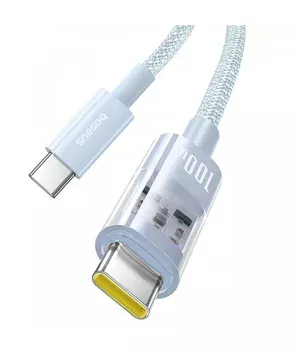 Дата кабель Baseus Gem Fast Charging Type-C to Type-C 100W (1m) (P10373000111) Galaxy Blue