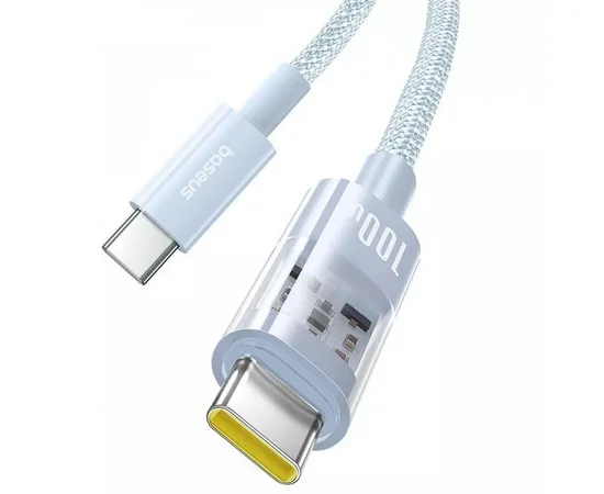 Дата кабель Baseus Gem Fast Charging Type-C to Type-C 100W (1m) (P10373000111) Galaxy Blue