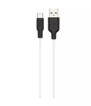 Дата кабель Hoco X21 Plus Silicone Type-C Cable (2m) Черный / Белый