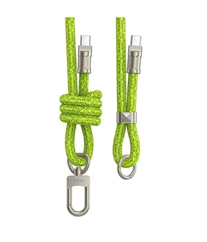 Дата кабель-шнурок Hoco GH7 Elegant Type-C to Type-C (1.8m) Fluorescent Green