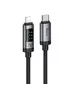 Дата кабель Hoco U148 Lord with display Type-C to Lightning 27W (1.2m) Black