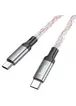 Дата кабель Hoco U112 Shine Type-C to Type-C 60W (1m) Gray