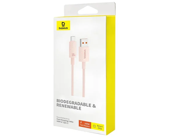 Дата кабель Baseus Habitat Series Fast Charging USB Type-C 100W (2m) (P1036020) Wheat Pink