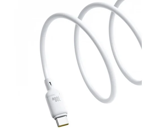 Дата кабель Baseus Silky Series OS Fast Charging Type-C to Type-C 100W (2m) (P10377704) Moon White