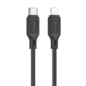 Дата кабель Hoco X90 Cool silicone Type-C to Lightning 20W (1m) Black