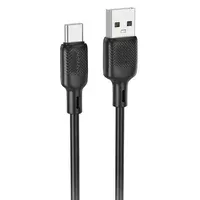 Дата кабель Borofone BX113 Lenny USB to Type-C 3A (2m) Black