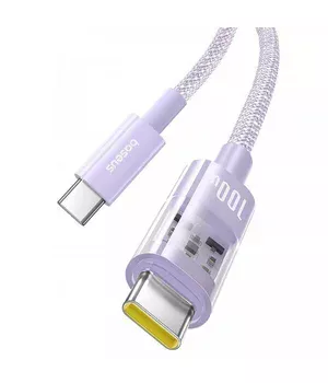 Дата кабель Baseus Gem Fast Charging Type-C to Type-C 100W (1m) (P10373000111) Nebula Purple