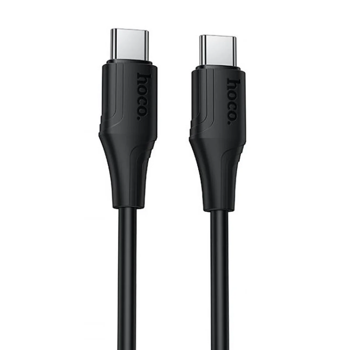 Дата кабель Hoco X124 Bien silicone Type-C to Type-C 60W (1m) Black