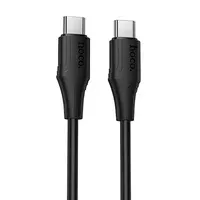 Дата кабель Hoco X124 Bien silicone Type-C to Type-C 60W (1m) Black