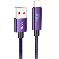 Дата кабель Hoco U125 Benefit 5A USB to Type-C (1.2m) Purple