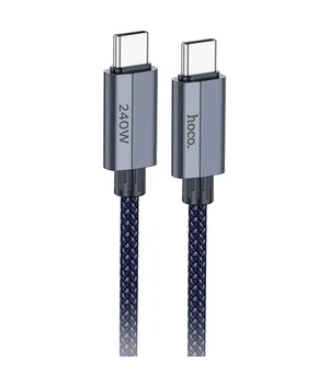 Дата кабель Hoco U134 Primero Type-C to Type-C 240W (1.8m) Dark Blue