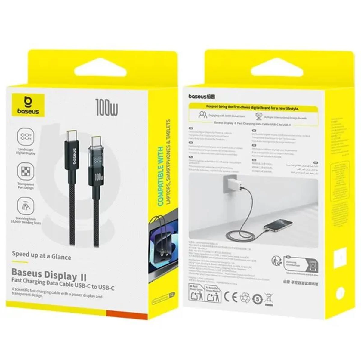 Дата кабель Baseus Display 2 Type-C to Type-C 100W (1m) (P10382702) Cosmic Black