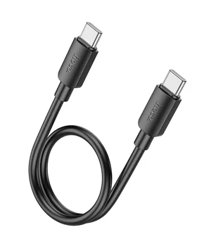Дата кабель Hoco X96 Hyper Type-C to Type-C 60W (0.25m) Black