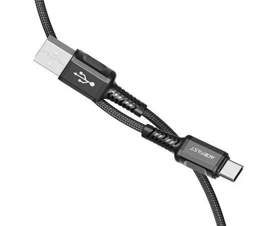 Дата кабель Acefast C1-04 USB to Type-C 3A (1.2m) Black