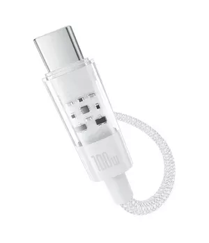 Дата кабель Baseus Gem Fast Charging Type-C to Type-C 100W (2m) (P10373000111-01) Moon White