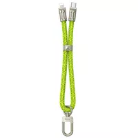 Дата кабель-шнурок Hoco GH5 Elegant Type-C to Lightning (0.21m) Fluorescent Green