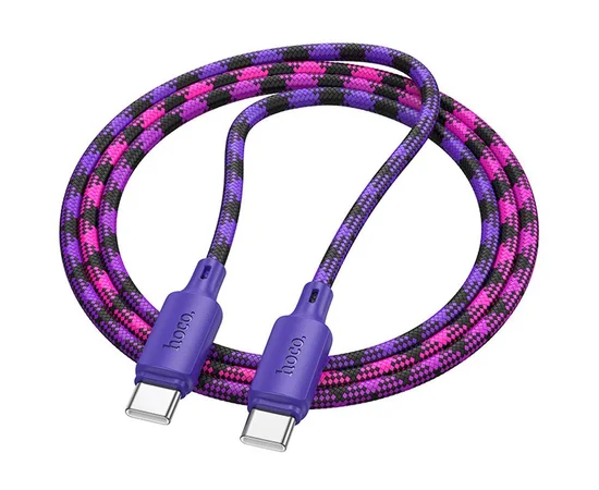 Дата кабель Hoco X116 Meridian Type-C to Type-C 60W (1m) Gradient Purple Mix