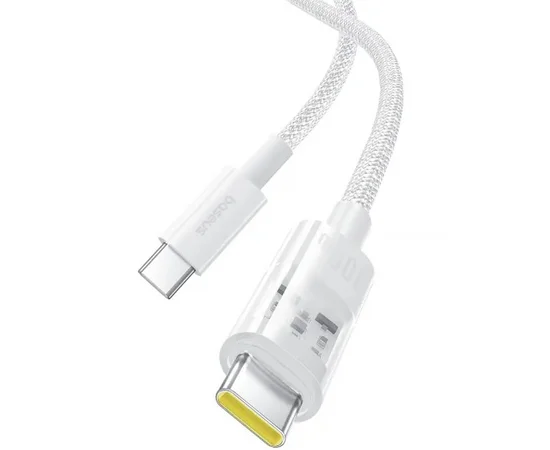 Дата кабель Baseus Gem Fast Charging Type-C to Type-C 100W (1m) (P10373000111) Moon White