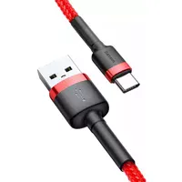 Дата кабель Baseus Cafule Type-C Cable 2A (2m) (CATKLF-C) Червоний