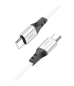 Дата кабель Hoco X86 Spear Type-C to Type-C 60W (1m) White