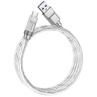 Дата кабель Hoco U113 Solid 100W USB для Type-C (1m) Silver