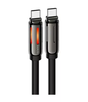 Дата кабель Hoco U136 Prize Type-C to Type-C 60W (1.2m) Black