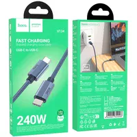 Дата кабель Hoco U134 Primero Type-C to Type-C 240W (1.8m) Dark Blue