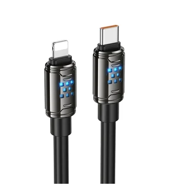 Дата кабель Hoco U143 Joy Type-C to Lightning 27W (1.2m) Black Дата кабель Hoco U143 Joy Type-C to Lightning 27W (1.2m) Black