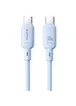 Дата кабель Baseus Silky Series OS Fast Charging Type-C to Type-C 100W (1m) (P10377704) Galaxy Blue