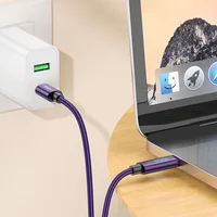 Дата кабель Hoco U125 Benefit 100W Type-C to Type-C (1.2m) Purple