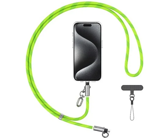 Дата кабель-шнурок Usams US-SJ746 Type-C to Lightning 30W (1.2m) Green