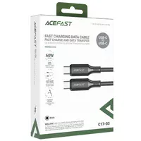 Дата кабель Acefast C17-03 Type-C to Type-C 60W (1.2m) Black