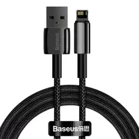 Дата кабель Baseus Tungsten Gold USB to Lightning Cable 2.4A (1m) (CALWJ-0) Black