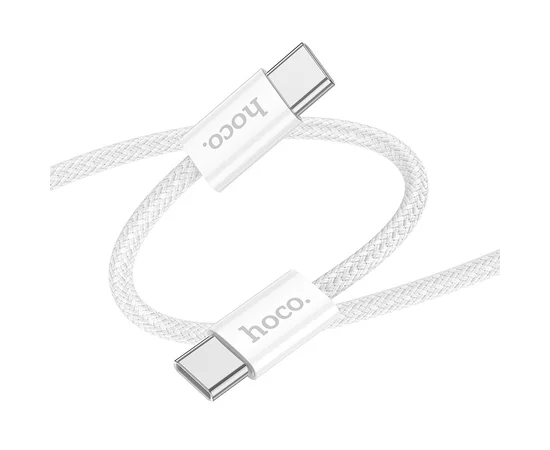 Дата кабель Hoco X104 Source 60W Type-C to Type-C (1m) White