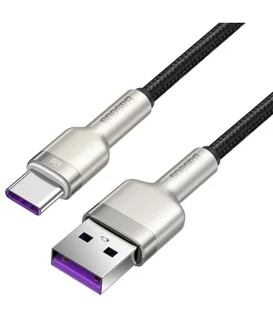 Дата кабель Baseus Cafule Metal Data USB Type-C 66W (1m) (CAKF00010) Black