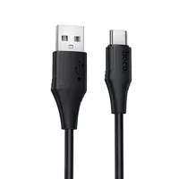 Дата кабель Hoco X124 Bien silicone USB to Type-C 3A (1m) Black