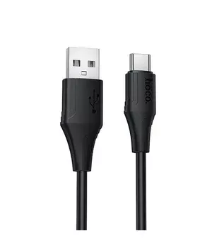 Дата кабель Hoco X124 Bien silicone USB to Type-C 3A (1m) Black Дата кабель Hoco X124 Bien silicone USB to Type-C 3A (1m) Black