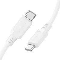 Дата кабель Borofone BX115 Lotto Type-C to Type-C 60W (1m) White