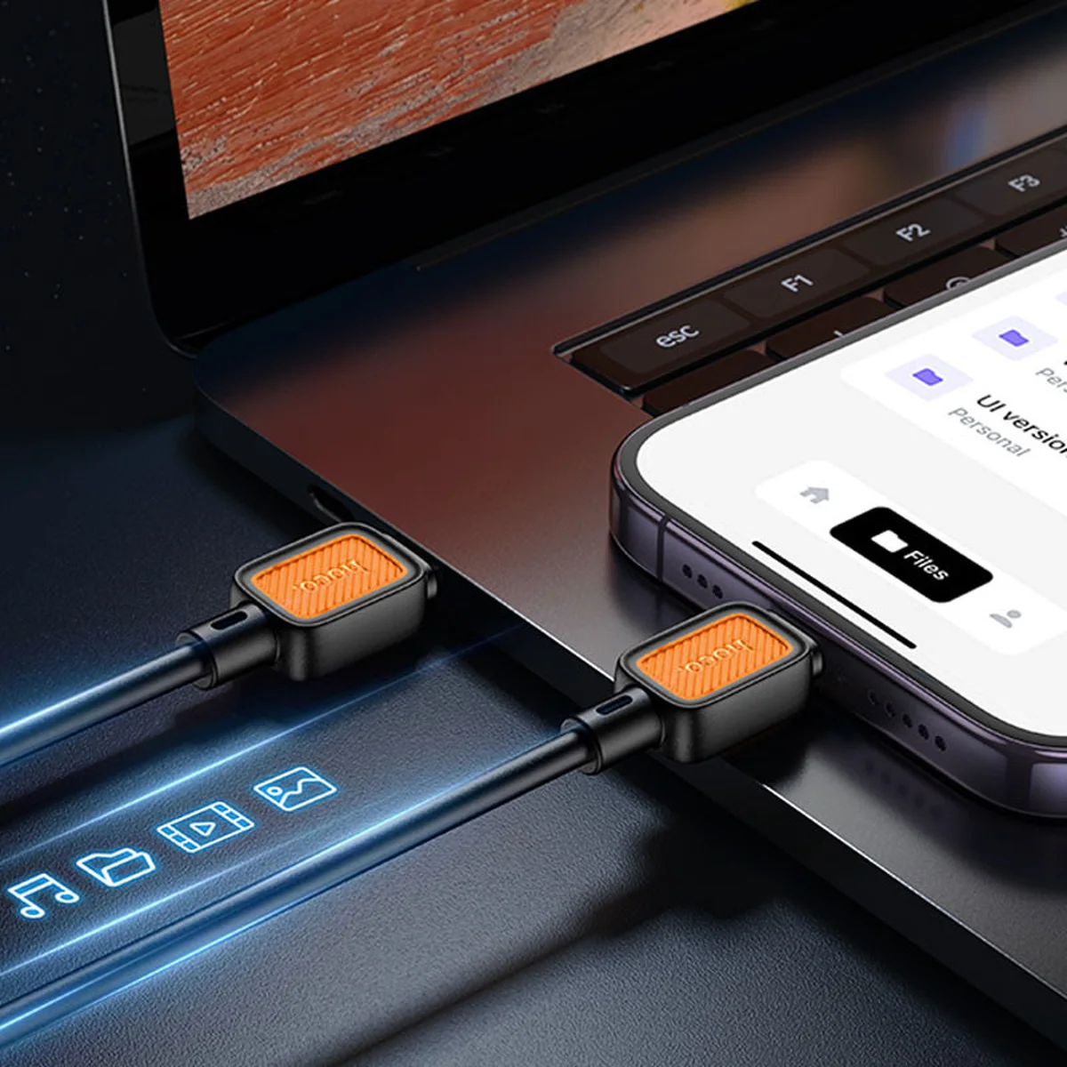 Дата кабель Hoco X108 Benefit 27W Type-C to Lightning (1m) Black