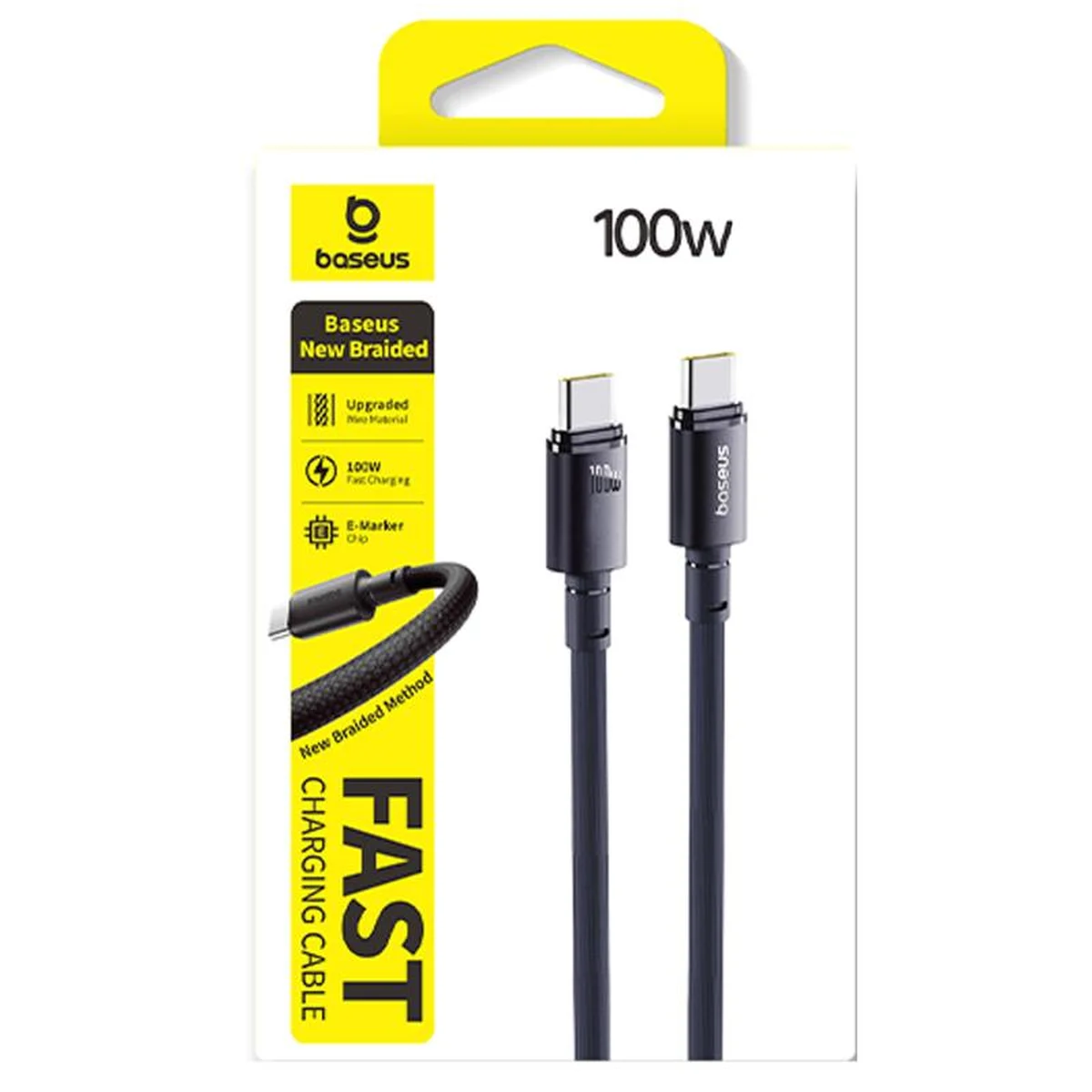 Дата кабель Baseus New Braided Type-C to Type-C 100W (2m) (E0426V) Cosmic Black