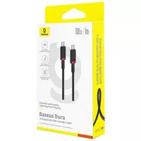 Дата кабель Baseus Dura Series Fast Charging Type-C to Type-C 100W (1m) (P10377803U01) Red / Black