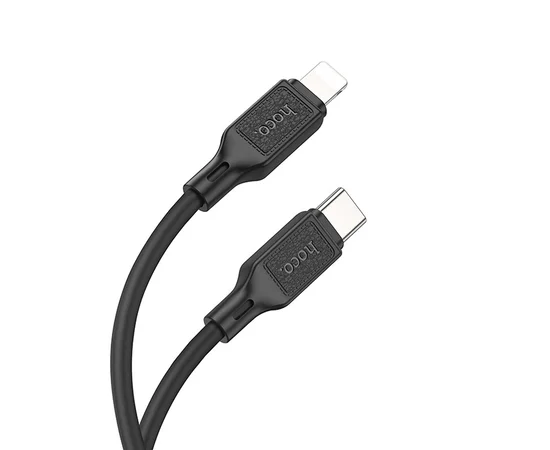 Дата кабель Hoco X90 Cool silicone Type-C to Lightning 20W (1m) Black
