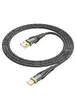 Дата кабель Hoco U121 Gold standart Transparent Discovery Edition USB to Type-C (1.2m) Black
